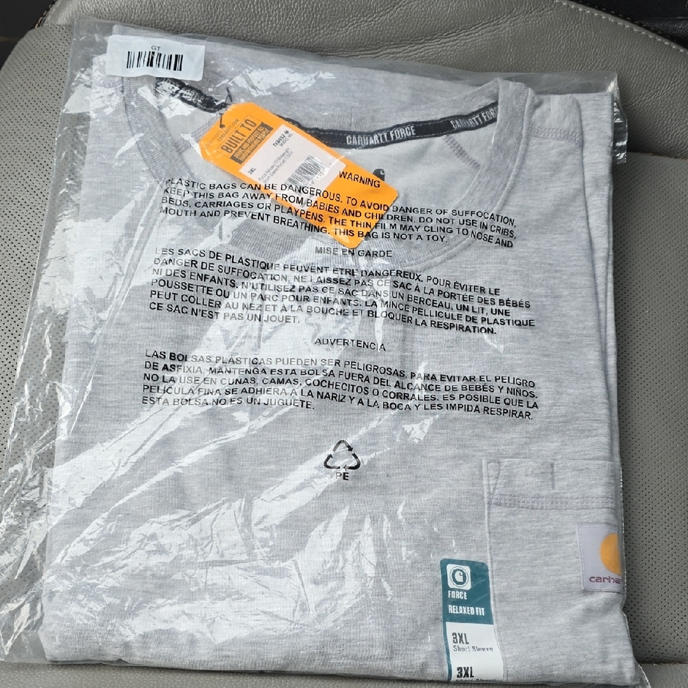 Carhartt Men's Light Gray Short Sleeve Tee
